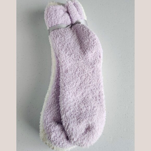 NWT Marilyn Manroe Plush Crews Soft Socks in Purple, Pink, Cream Fuzzy Pack of 3 - Picture 6 of 6